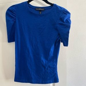 Derek Heart Pleated Shoulders Shirt SZ S